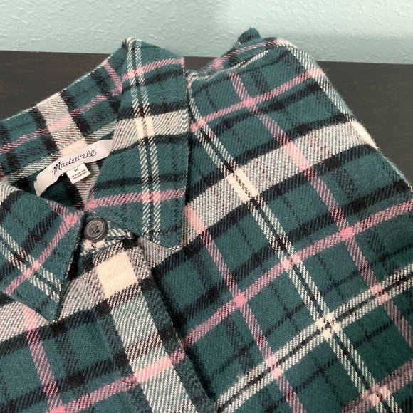 Madewell Flannel Classic Ex-Boyfriend Shirt in Baywood Plaid - Picture 3 of 4